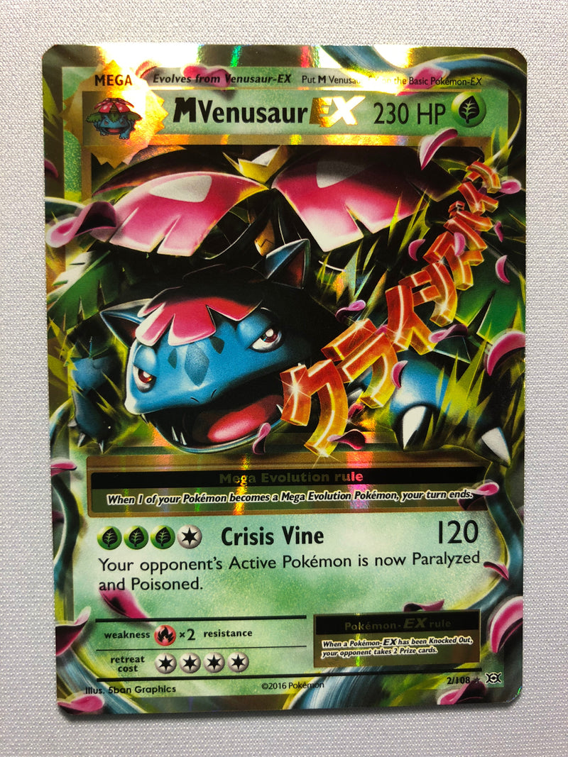 M Venusaur EX 2/108 Holo Rare XY Evolutions Pokemon Card LP