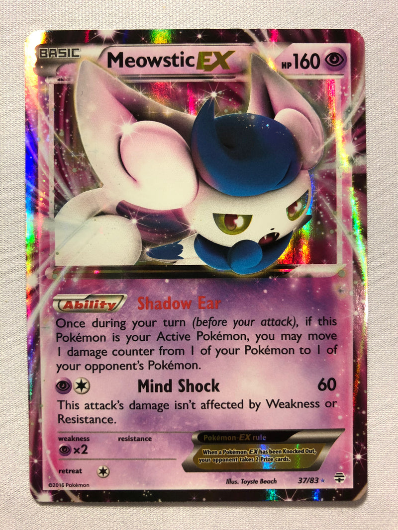 Meowstic EX 37/83 XY Generations Ultra Rare Pokemon Card Near Mint Meowstic EX 37/83 XY Generations Ultra Rare Pokemon Card Near Mint