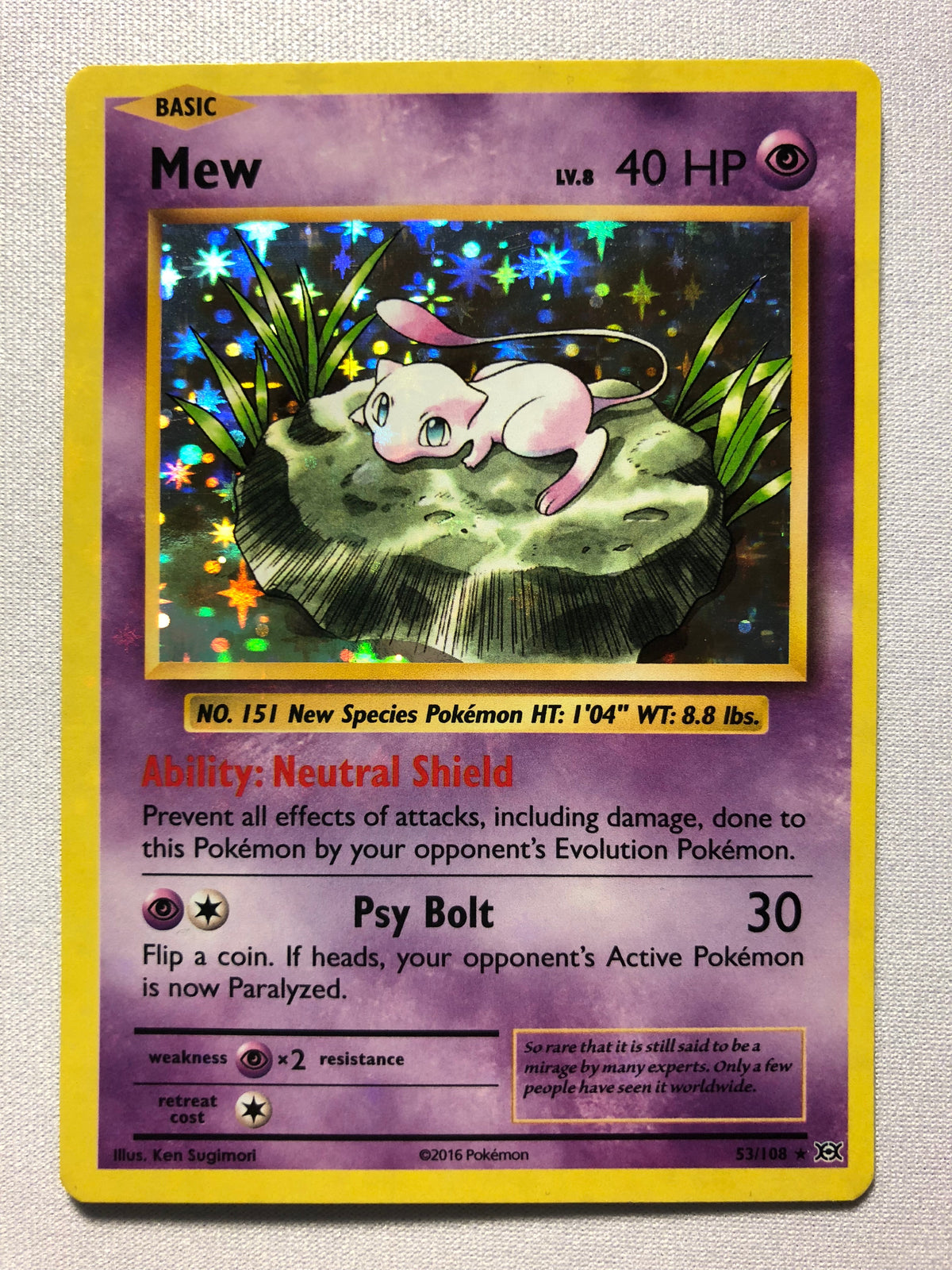 mew holographic pokemon card Pokemon Card Mew (Holographic) main image 0