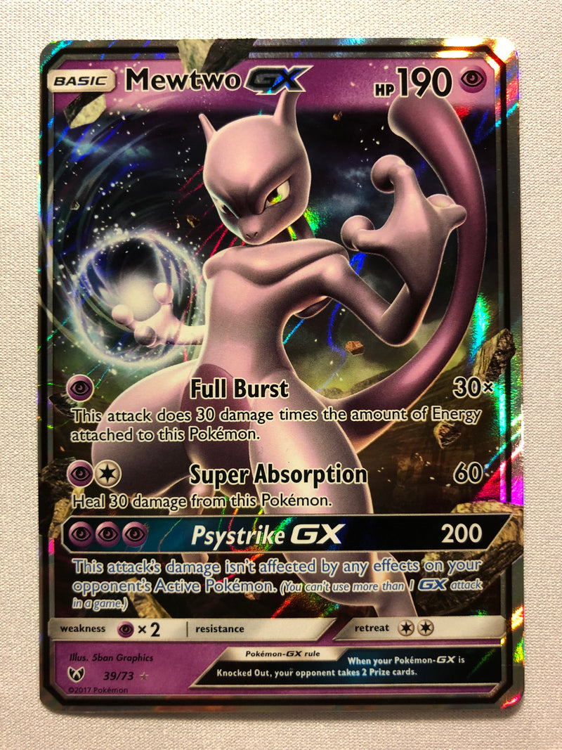 Mewtwo GX 39/73 Shining Legends Holo Ultra Rare Pokemon Card Near Mint Mewtwo GX 39/73 Shining Legends Holo Ultra Rare Pokemon Card Near Mint