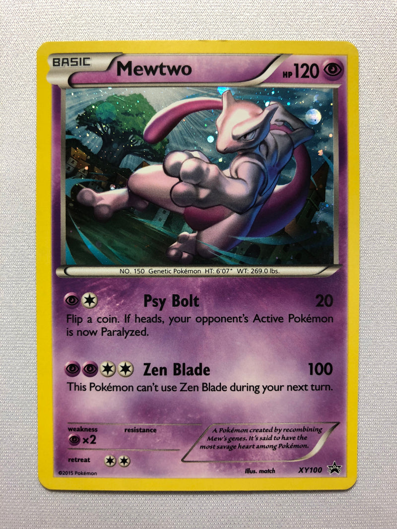 Mewtwo XY100 Holo Black Star Promo Pokemon Card Near Mint