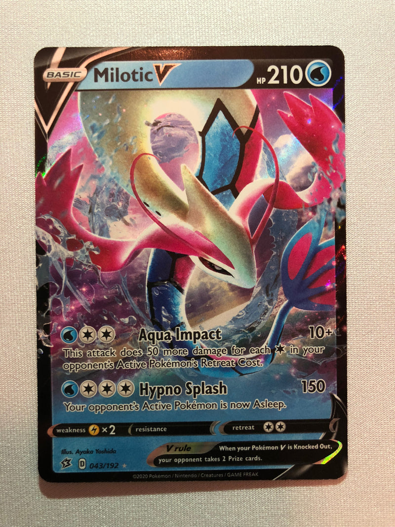 Milotic V 043/192 Ultra Rare Rebel Clash Holo Pokemon Card Near Mint Milotic V 043/192 Ultra Rare Rebel Clash Holo Pokemon Card Near Mint