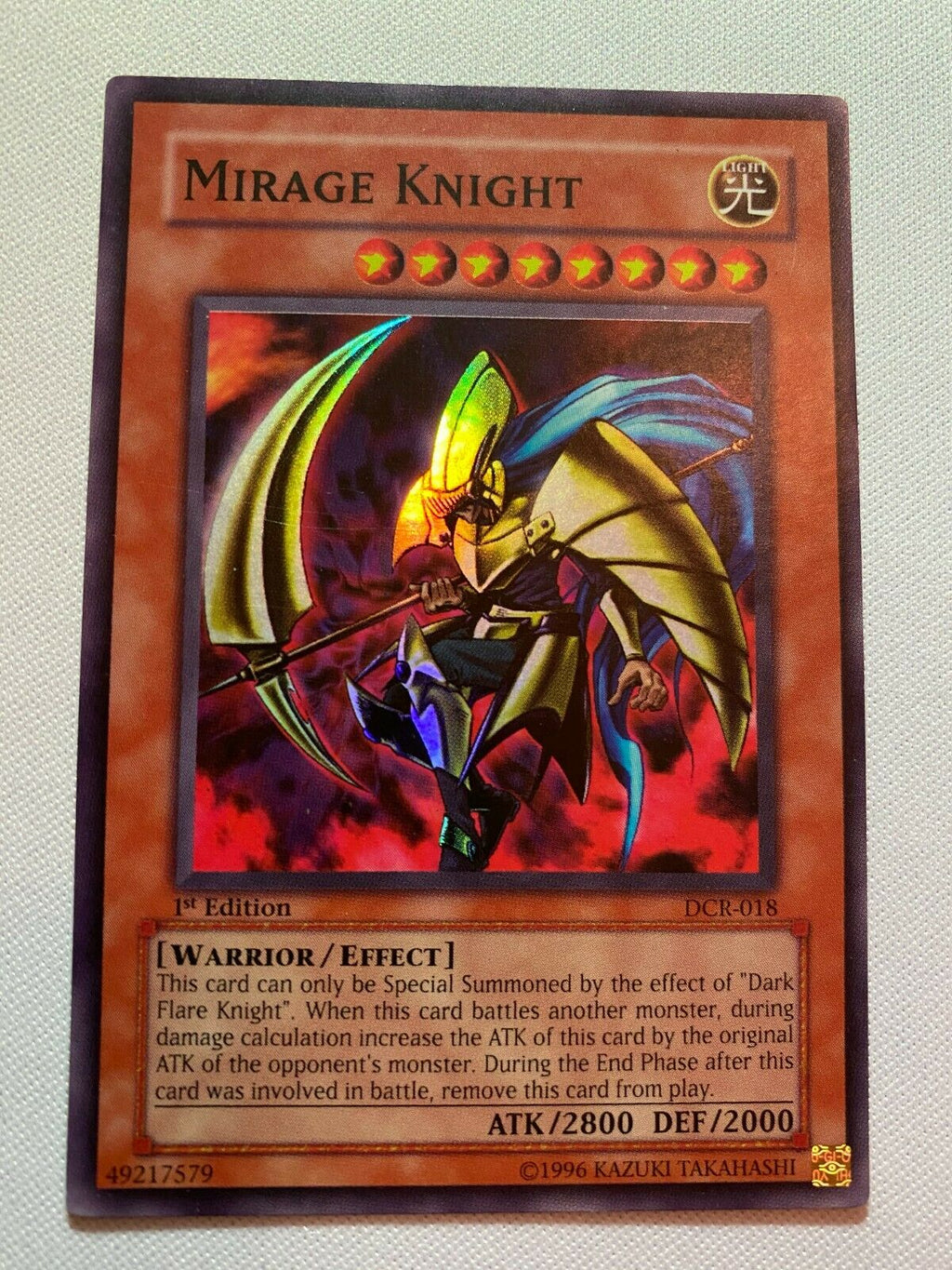 knight yugioh cards Yugioh Mirage Knight DCR-018 1st Edition Super Rare Nint Mint