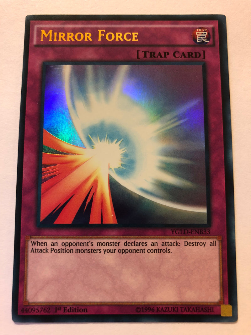 Yugioh Mirror Force YGLD-ENB33 Ultra Rare 1st Edition Near Mint Yugioh Mirror Force YGLD-ENB33 Ultra Rare 1st Edition Near Mint