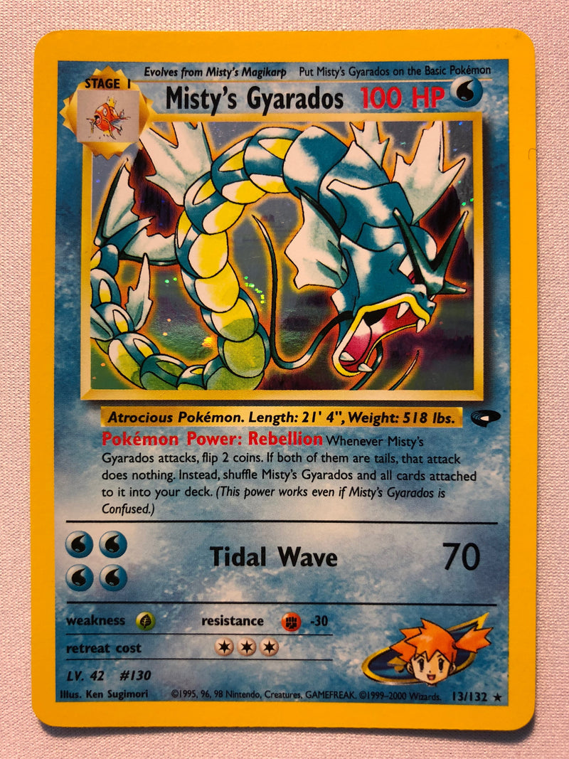 Misty's Gyarados 13/132 Gym Challenge Holo Rare Pokemon Card Near Mint Misty's Gyarados 13/132 Gym Challenge Holo Rare Pokemon Card Near Mint