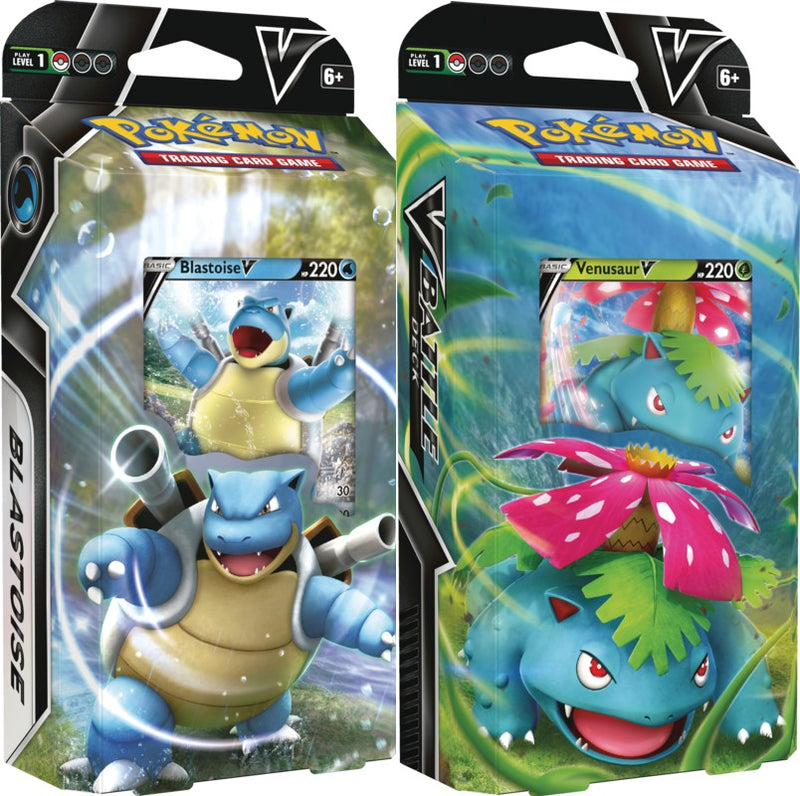 Pokemon TCG V Battle Decks Blastoise V and Venusaur V IN STOCK
