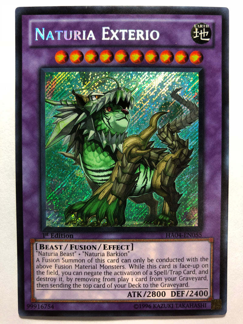 Yugioh Naturia Exterio HA04-EN055 Secret Rare 1st Edition Near Mint Yugioh Naturia Exterio HA04-EN055 Secret Rare 1st Edition Near Mint