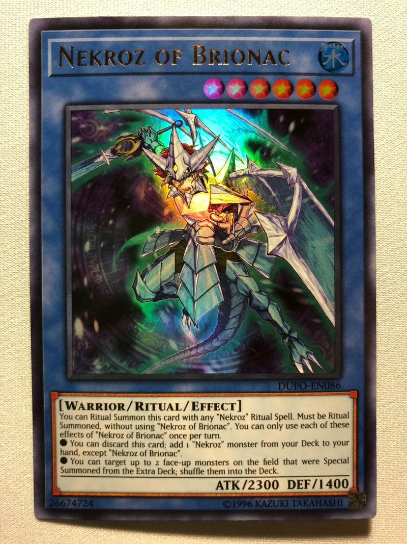 Yugioh Nekroz of Brionac DUPO-EN086 Ultra Rare Unlimited Edition Near Yugioh Nekroz of Brionac DUPO-EN086 Ultra Rare Unlimited Edition Near