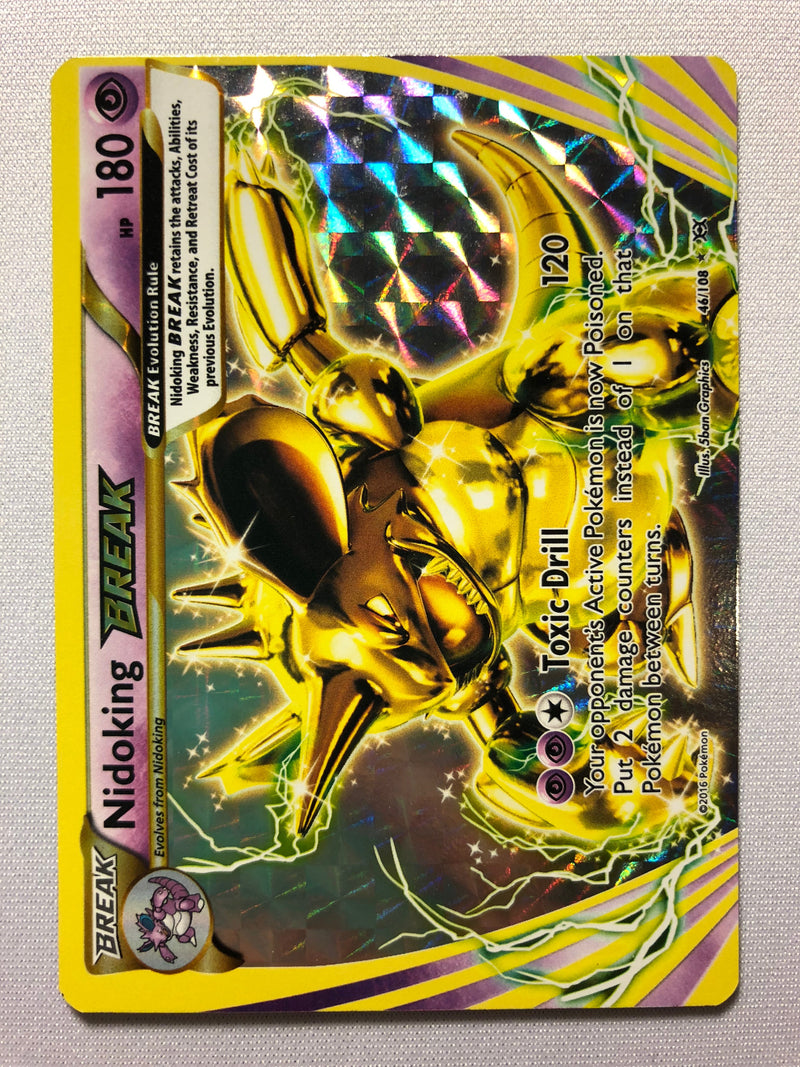 Nidoking 46/108 Holo Ultra Rare Pokemon Card Near Mint