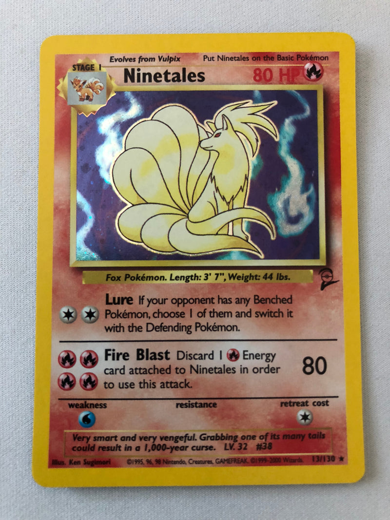 Ninetales 13/130 Base Set 2 Holo Rare Pokemon Card Near Mint