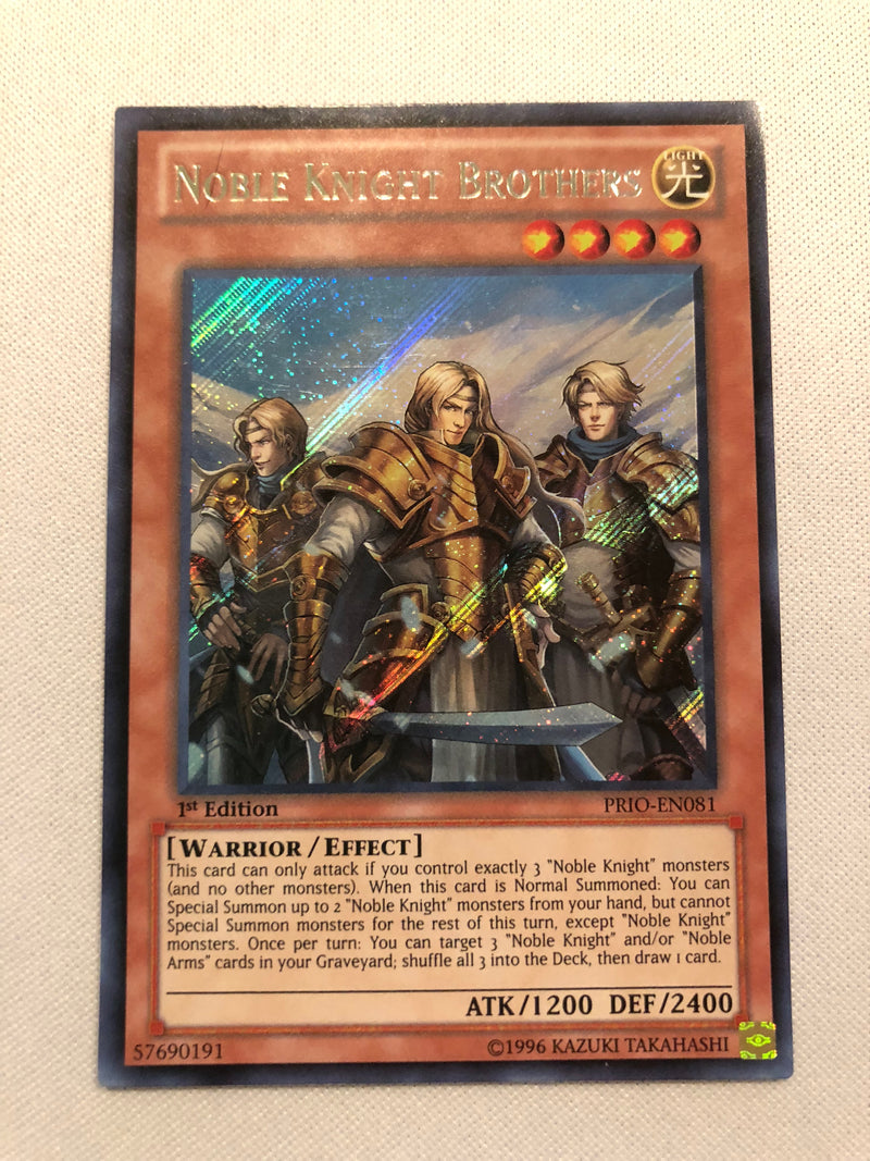 Yugioh Noble Knight Brothers PRIO-EN081 Secret Rare 1st Edition Near Mint