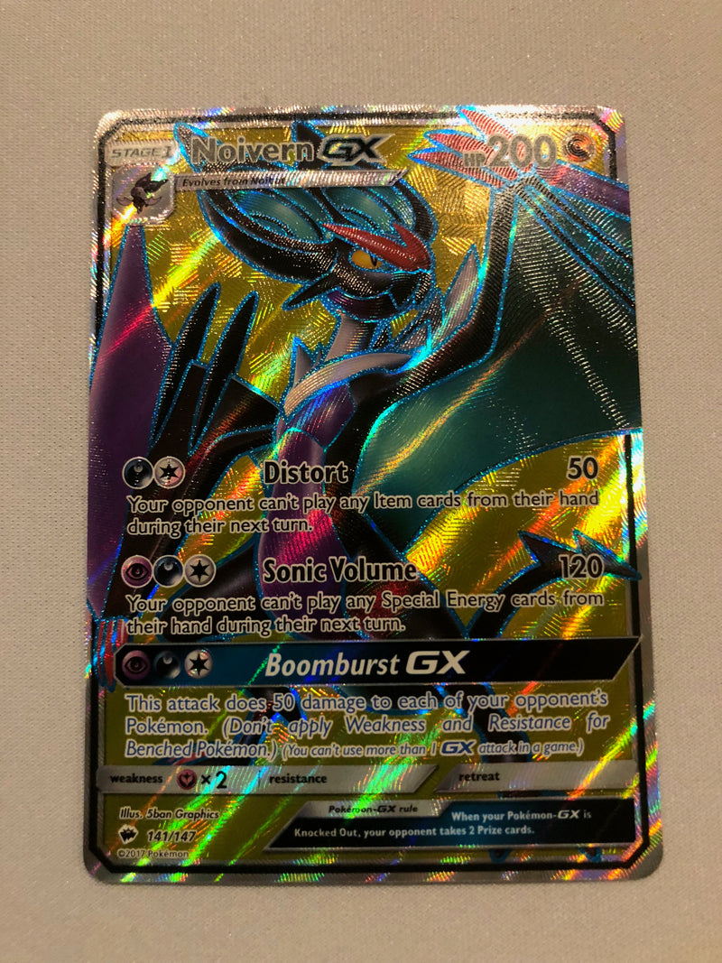 pokemon cards noivern Noivern GX 141/147 Full Art Ultra Rare Sun & Moon Burning Shadows Poke