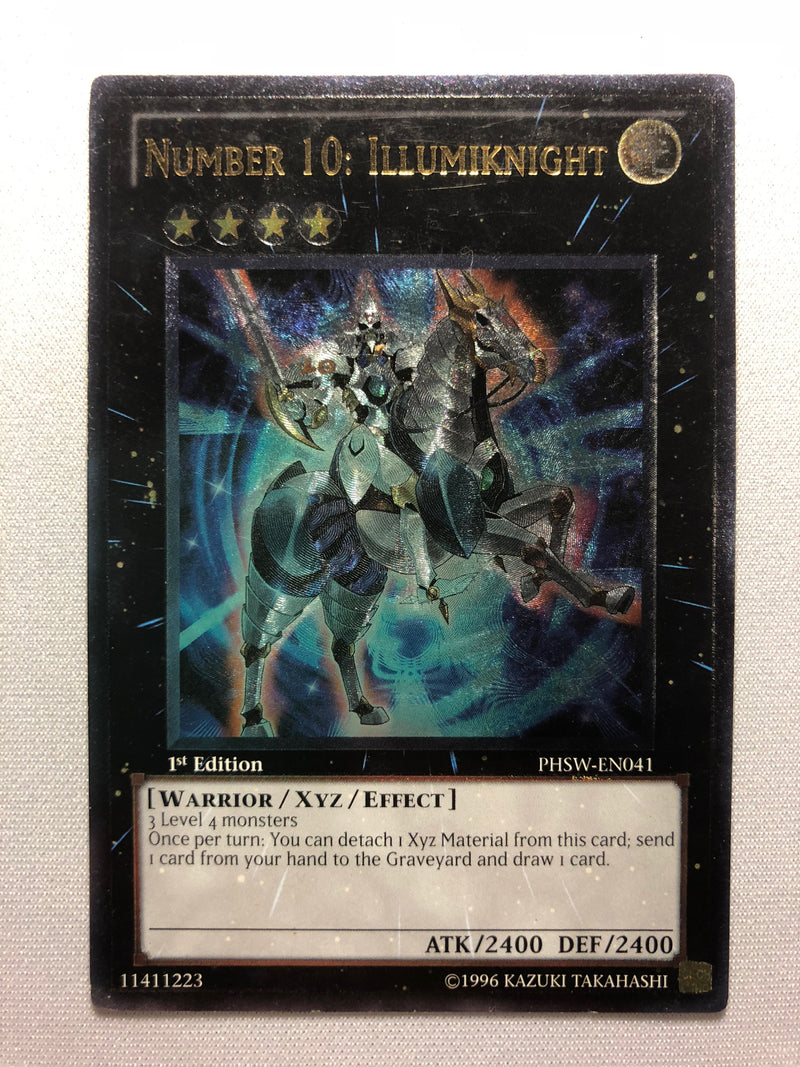 Yugioh Number 10: Illumiknight PHSW-EN041 1st Edition Ultimate Rare Near Mint