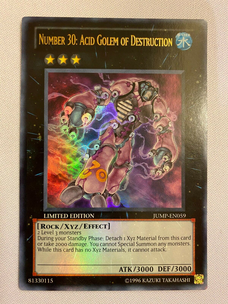 Yugioh Number 30: Acid Golem of Destruction JUMP-EN059 Ultra Rare Near Mint