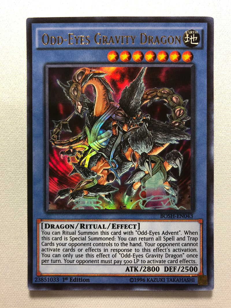 Yugioh Odd-Eyes Gravity Dragon BOSH-EN043 Ultra Rare 1st Edition Near Mint