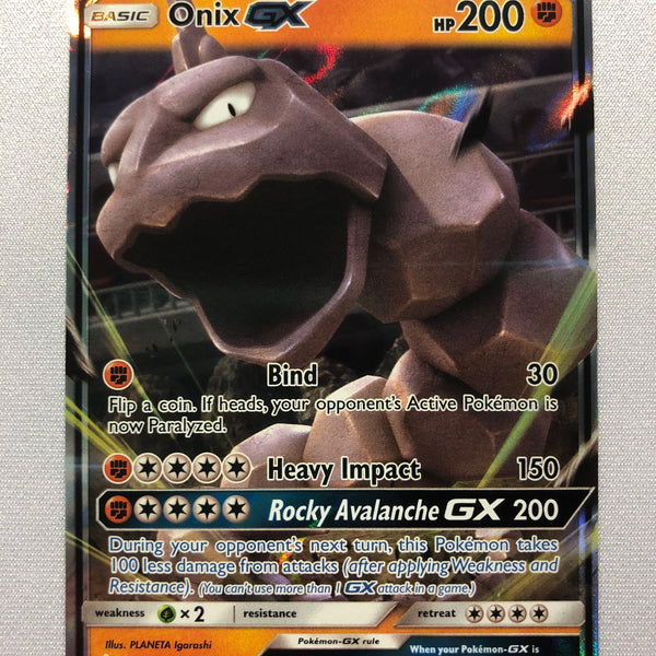 Onix GX 36/68 Hidden Fates Holo Ultra Rare Full Art Pokemon Card Near Onix GX 36/68 Hidden Fates Holo Ultra Rare Full Art Pokemon Card Near