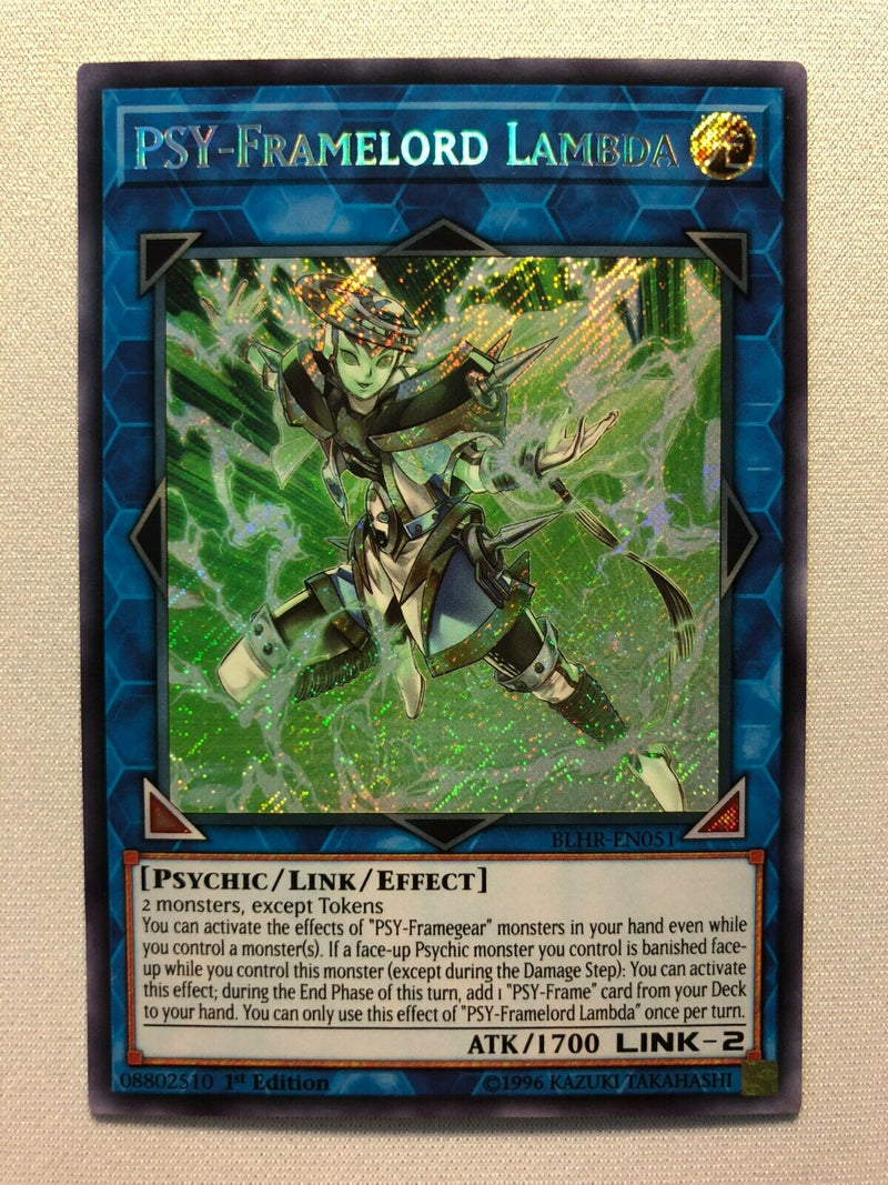 Yugioh PSY-Framelord Lambda BLHR-EN051 Secret Rare 1st Edition Near Mint