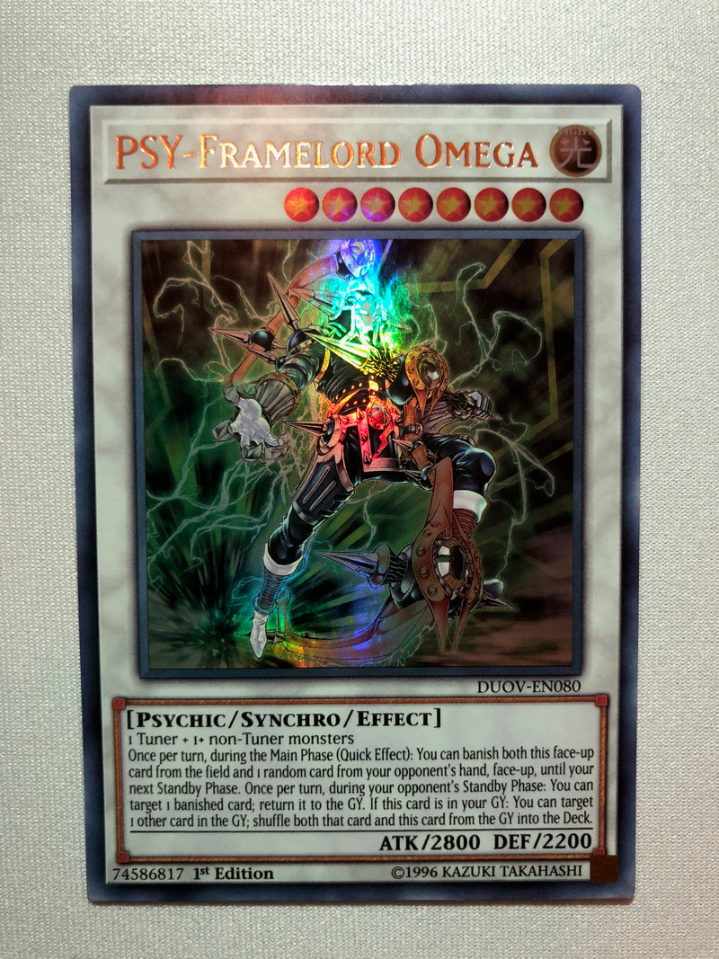 Yugioh PSY-Framelord Omega DUOV-EN080 Ultra Rare 1st Edition Near Mint