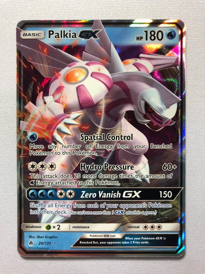 Palkia GX 20/131 Holo Ultra Rare Sun & Moon Forbidden Light Pokemon Card NM