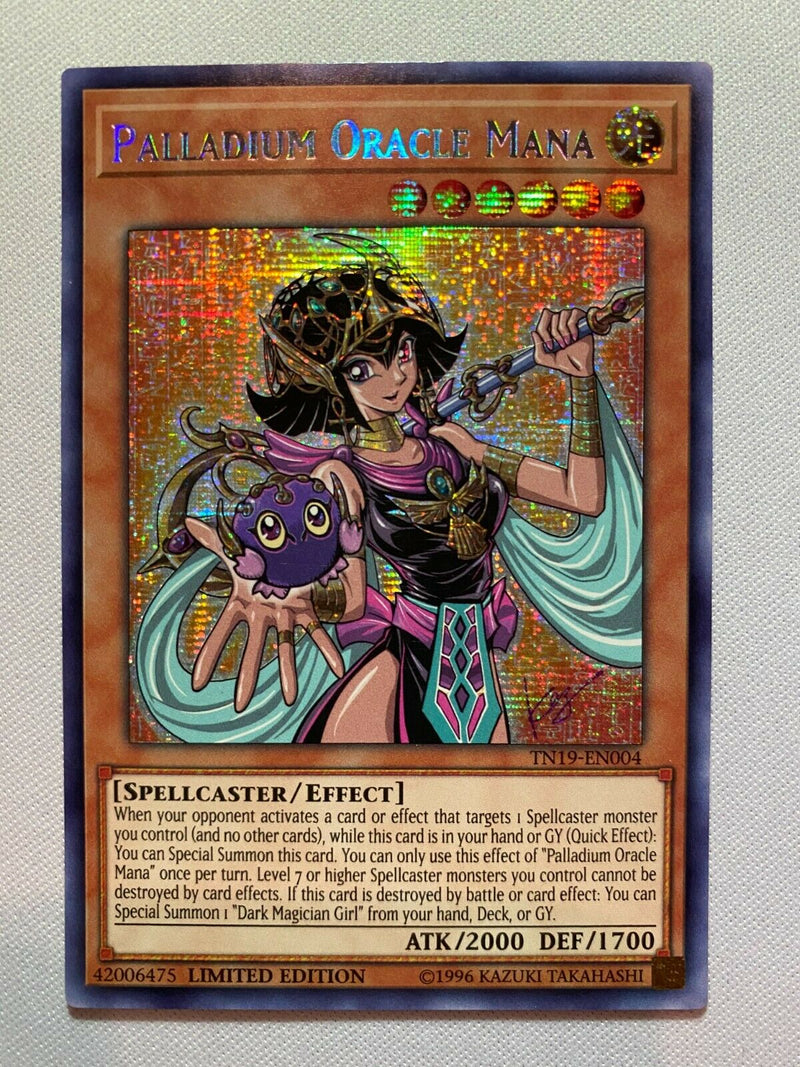 Yugioh Palladium Oracle Mana TN19-EN004 Limited Edition Prismatic Secret Rare Near Mint