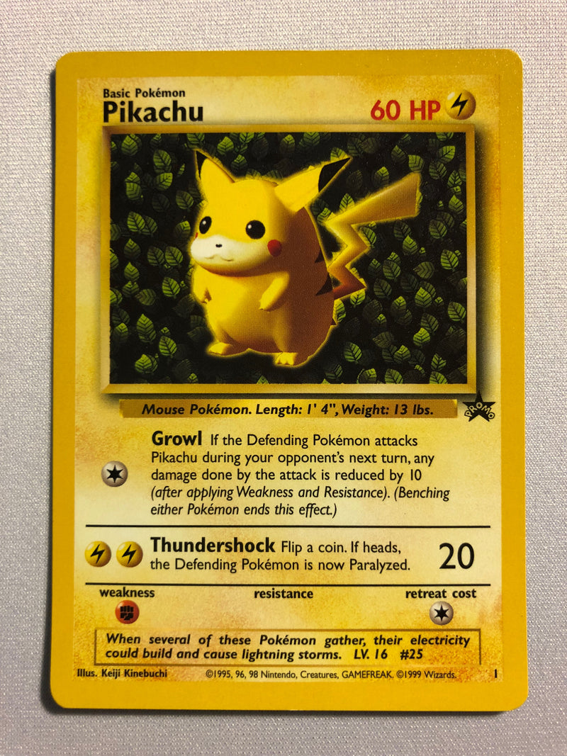 Pikachu 1 Black Star Promo Rare Pokemon Card Near Mint Pikachu 1 Black Star Promo Rare Pokemon Card Near Mint