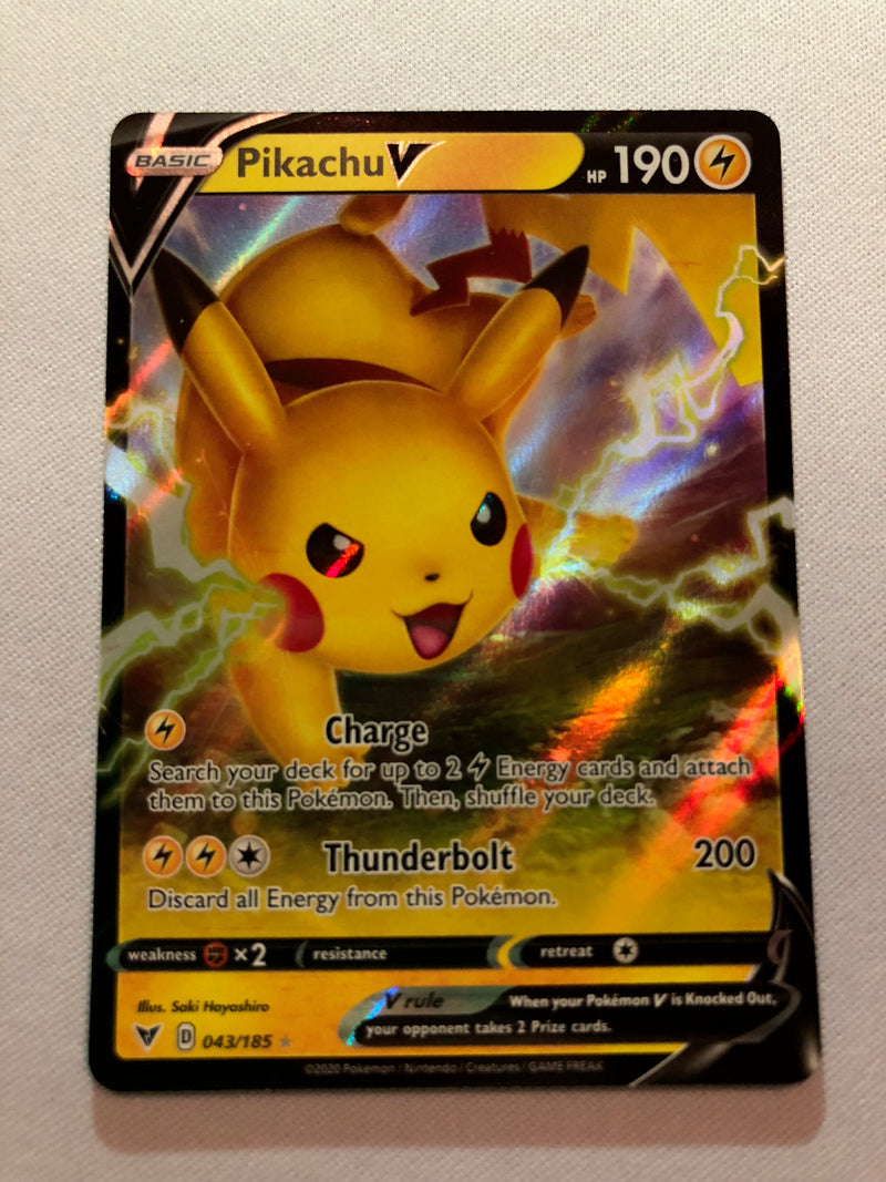 Pikachu V 043/185 Vivid Voltage Holo Ultra Rare Pokemon Card Near Mint
