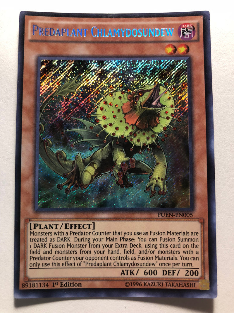 Yugioh Predaplant Chlamydosundew FUEN-EN005 Secret Rare 1st Edition Ne Yugioh Predaplant Chlamydosundew FUEN-EN005 Secret Rare 1st Edition Ne