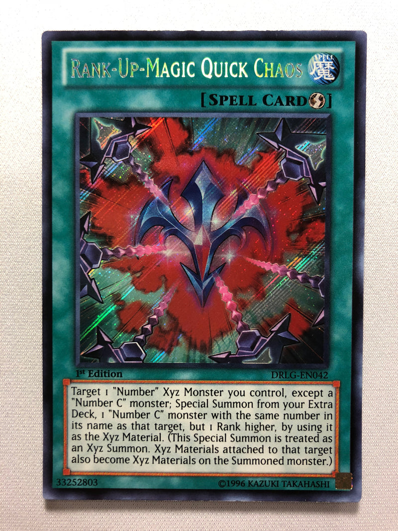 Yugioh Rank-Up-Magic Quick Chaos DRLG-EN042 Secret Rare 1st Edition Ne Yugioh Rank-Up-Magic Quick Chaos DRLG-EN042 Secret Rare 1st Edition Ne
