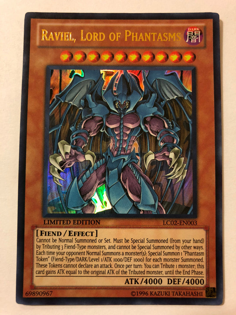 Yugioh Raviel, Lord of Phantasms LC02-EN003 Ultra Rare Limited Edition Near Mint Yugioh Raviel, Lord of Phantasms LC02-EN003 Ultra Rare Limited Edition Near Mint