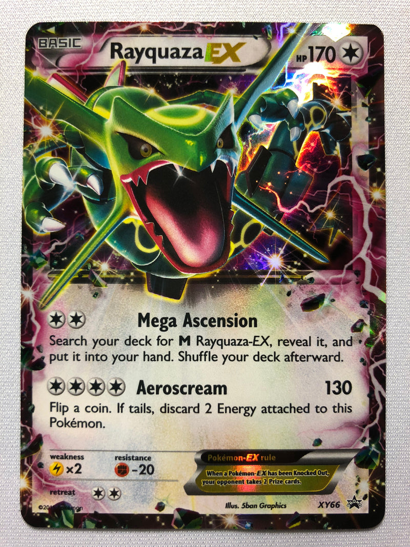 Rayquaza EX XY66 Holo Rare Pokemon Card Black Star Promo Near Mint Rayquaza EX XY66 Holo Rare Pokemon Card Black Star Promo Near Mint