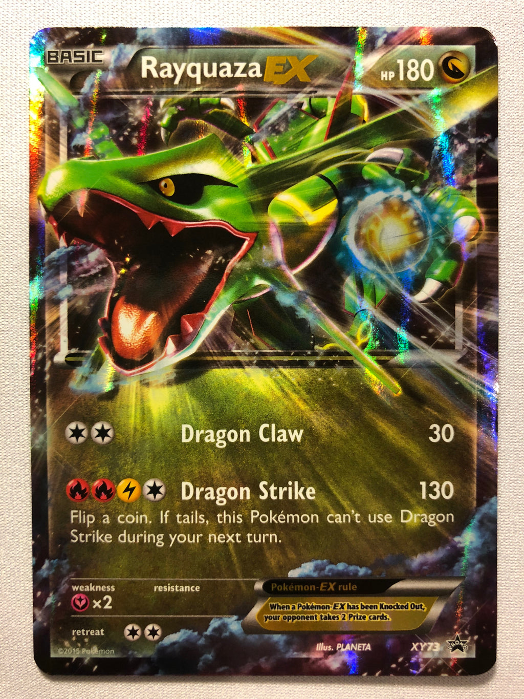 pokemon card value rayquaza ex Rayquaza EX XY73 Holo Rare Pokemon Card Near Mint
