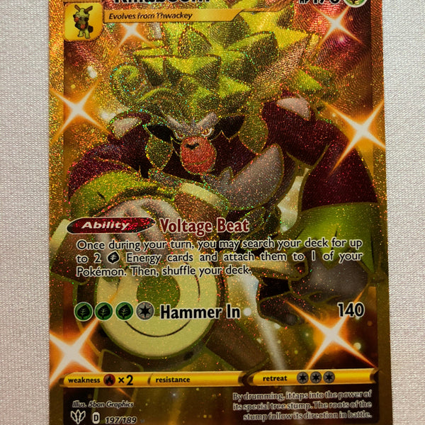 secret rare pokemon cards price Rillaboom 197/189 Darkness Ablaze Holo Secret Rare Pokemon Card Near M