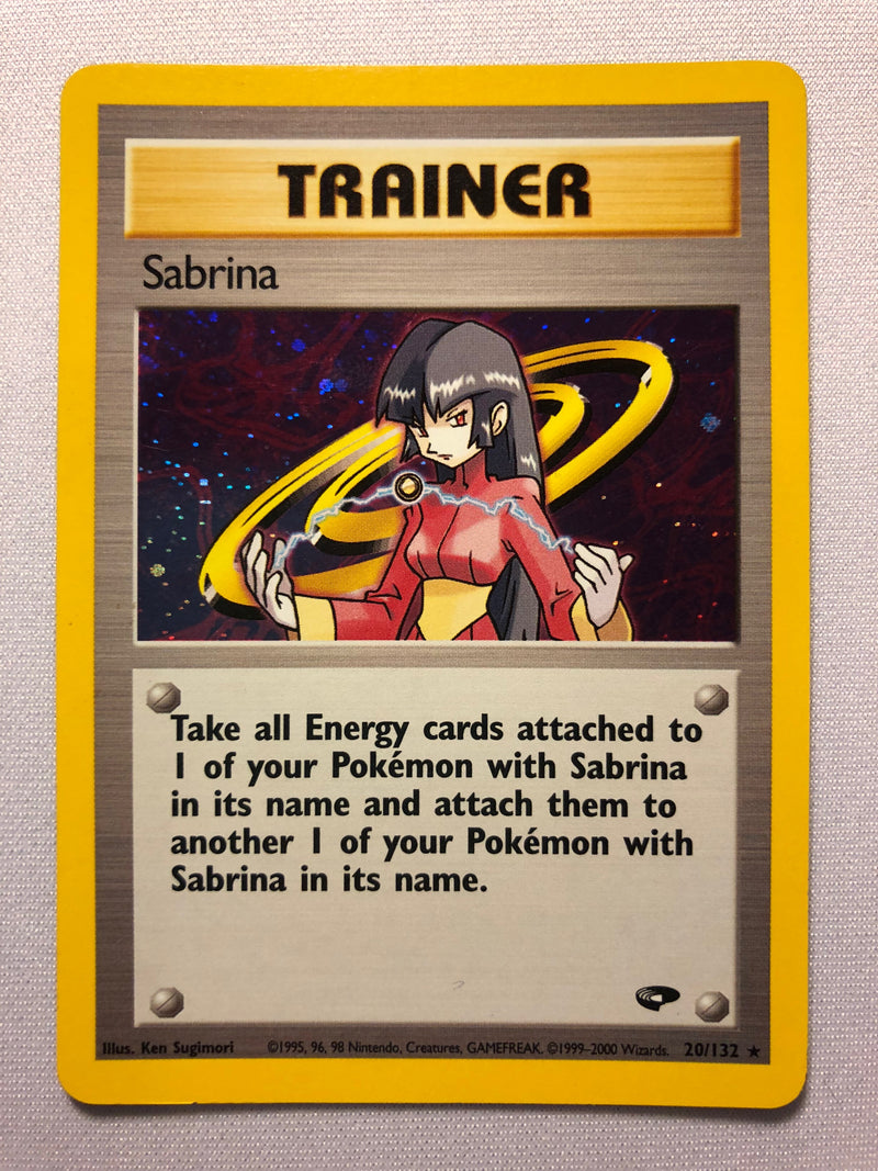 Sabrina 20/132 Holo Rare Gym Challenge Pokemon Card Near Mint