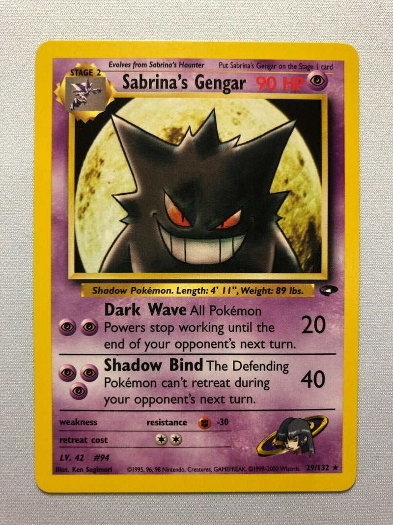 Sabrina's Gengar 29/132 Rare Gym Challenge Pokemon Card Near Mint Sabrina's Gengar 29/132 Rare Gym Challenge Pokemon Card Near Mint