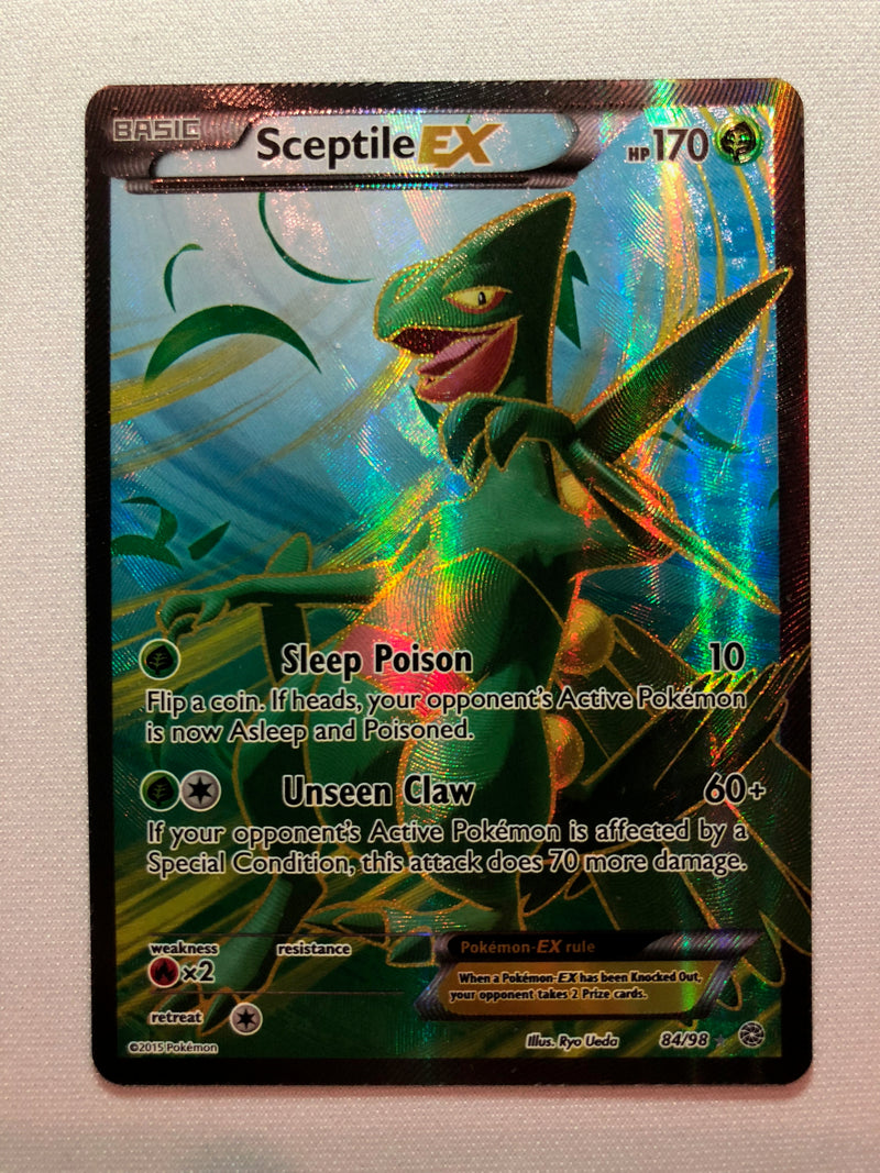 Sceptile EX 84/98 Full Art Holo Ultra Rare XY Ancient Origin Pokemon Card Near Mint