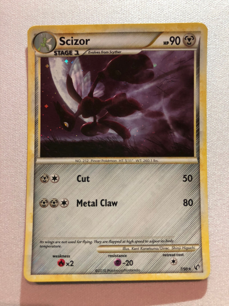 Scizor 7/90 Holo Rare HGSS Undaunted Pokemon Card Near Mint