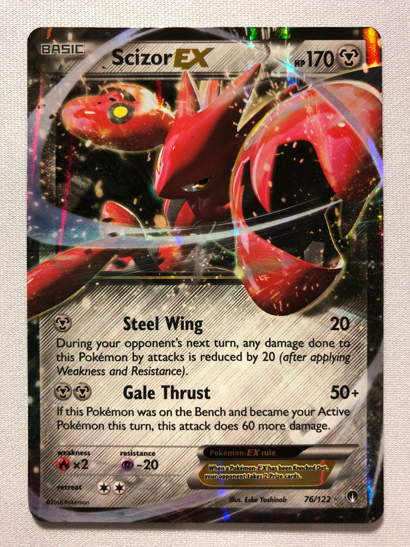 Scizor EX 76/122 XY BREAKpoint Holo Ultra Rare Pokemon Card Near Mint Scizor EX 76/122 XY BREAKpoint Holo Ultra Rare Pokemon Card Near Mint