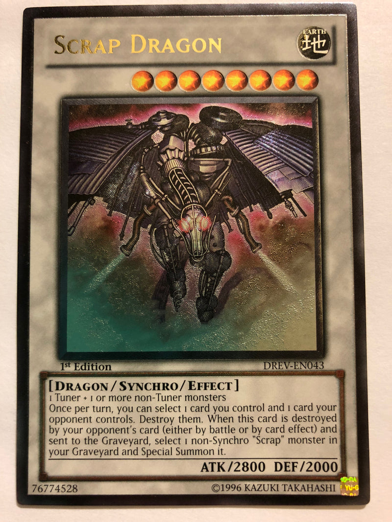 Yugioh Scrap Dragon DREV-EN043 Ultimate Rare 1st Edition Near Mint Yugioh Scrap Dragon DREV-EN043 Ultimate Rare 1st Edition Near Mint