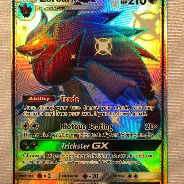 Zoroark GX 77a/73 Full Art Holo Shiny Pokemon Card Near Mint Zoroark GX 77a/73 Full Art Holo Shiny Pokemon Card Near Mint