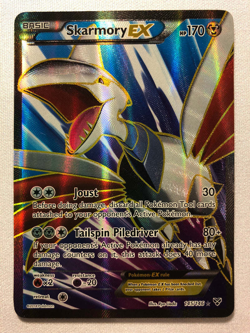 Skarmory EX 145/146 Full Art Holo Ultra Rare Pokemon Card Near Mint Skarmory EX 145/146 Full Art Holo Ultra Rare Pokemon Card Near Mint
