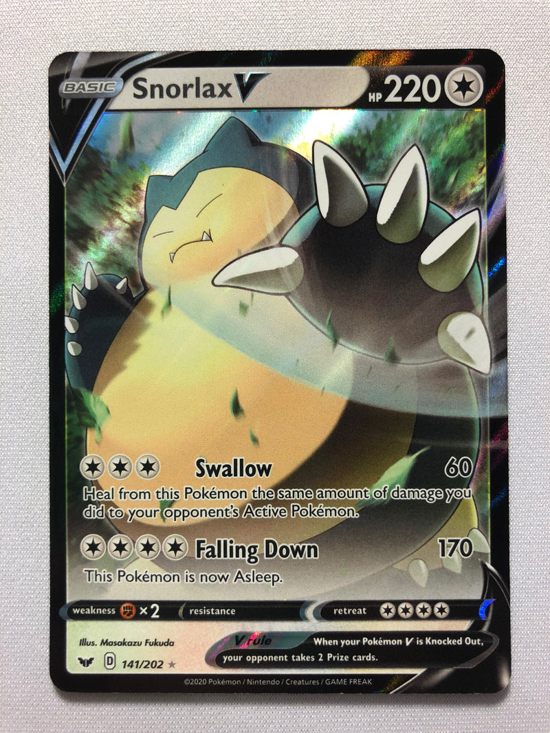 Snorlax 141/202 Holo Rare Pokemon Card Near Mint