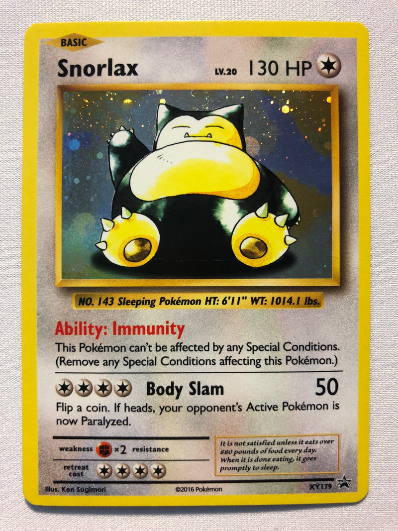 Snorlax XY179 Black Star Promo Holo Rare Pokemon Card Near Mint