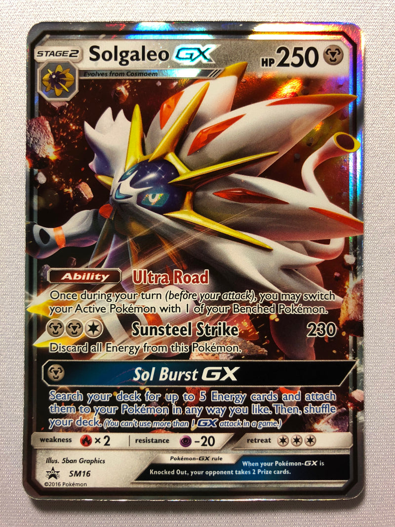 Solgaleo GX SM16 Ultra Rare Black Star Promo Pokemon Card Near Mint