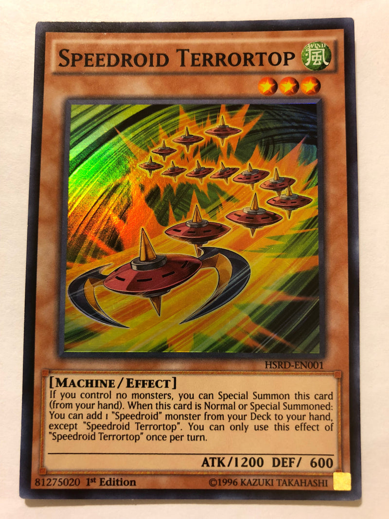 Yugioh Speedroid Terrortop HSRD-EN001 Super Rare 1st Edition Near Mint