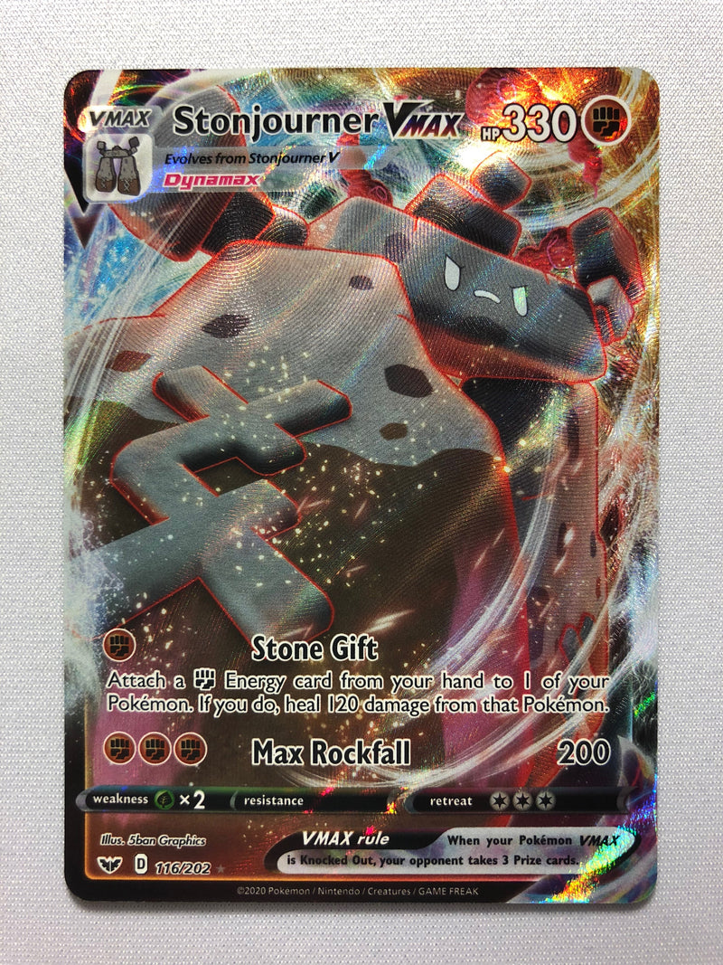 Stonjourner VMAX 116/202 Sword & Shield Holo Rare Pokemon Card Near Mi Stonjourner VMAX 116/202 Sword & Shield Holo Rare Pokemon Card Near Mi