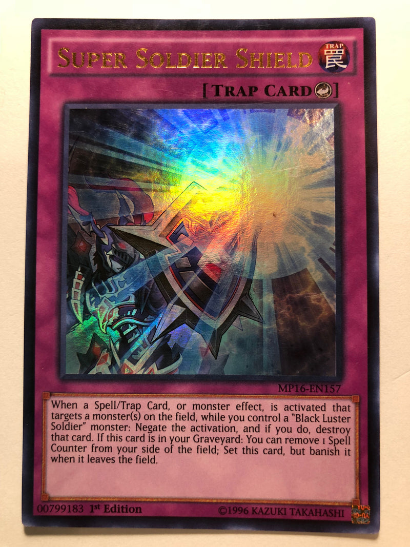 Yugioh Super Soldier Shield MP16-EN157 Ultra Rare 1st Edition Near Mint
