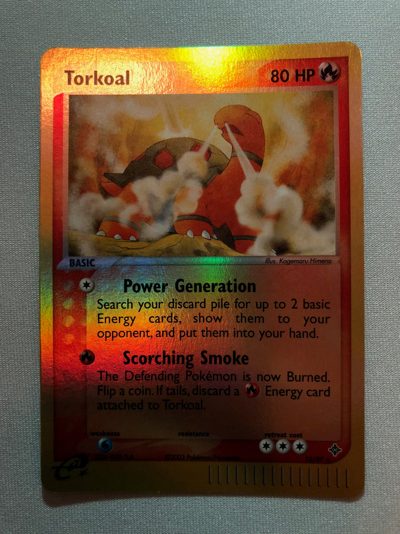 Torkoal 12/97 Holo Rare Reverse Holo Pokemon Card Near Mint