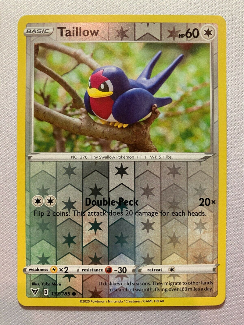 Taillow 133/185 Reverse Holo Vivid Voltage Pokemon Card Near Mint Taillow 133/185 Reverse Holo Vivid Voltage Pokemon Card Near Mint
