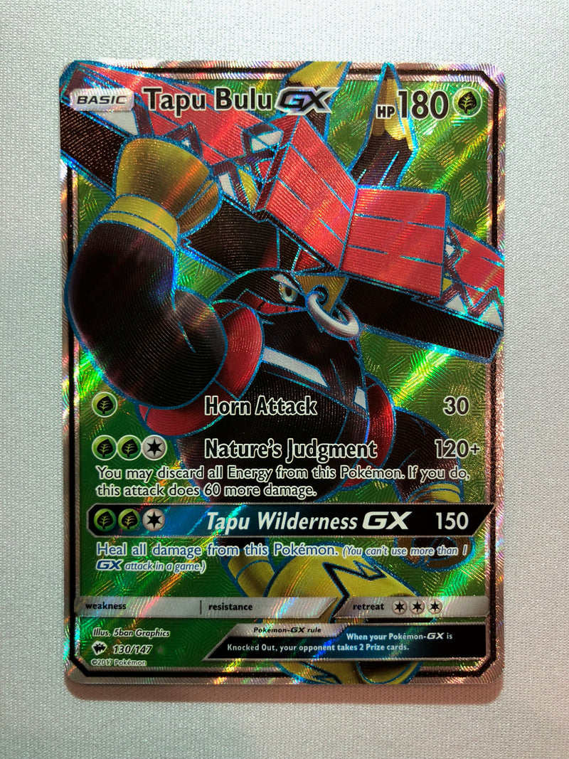 Tapu Bulu GX 130/147 Full Art Burning Shadows Holo Ultra Rare Pokemon Card NM