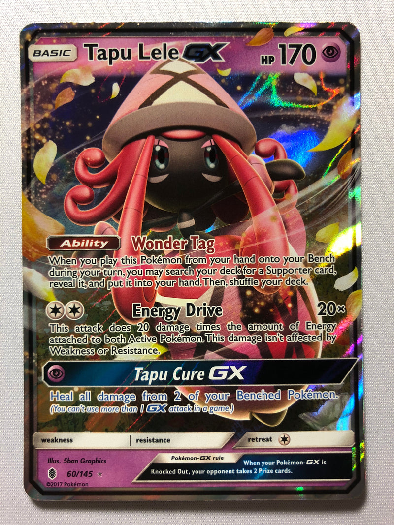 Tapu Lele GX 60/145 Guardians Rising Holo Rare Pokemon Card Near Mint
